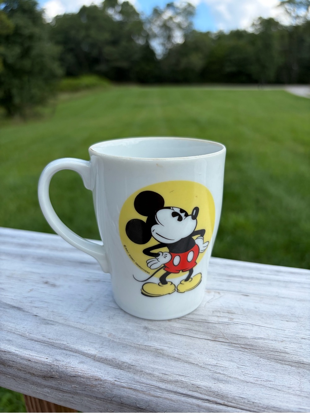 Vintage Mickey Mouse Coffee Mug Cup Made In Japan, Walt Disney Productions